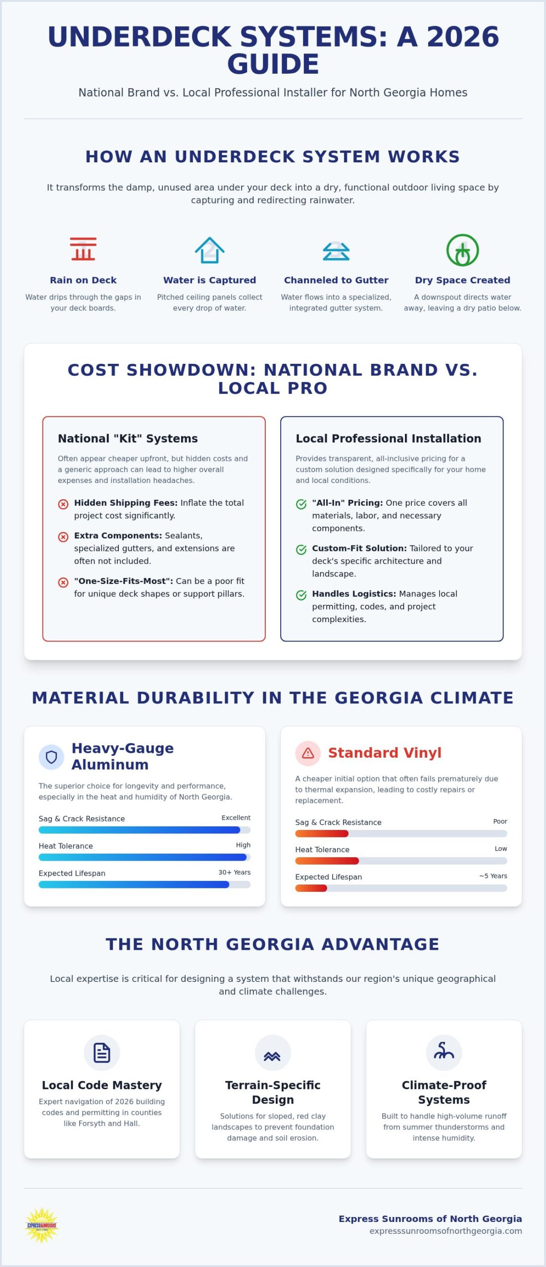 Amazing Underdeck Cost vs. Local Installers: 2026 North Georgia Comparison Guide